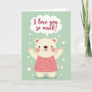 Tarjeta de abrazos de oso 'Te quiero'