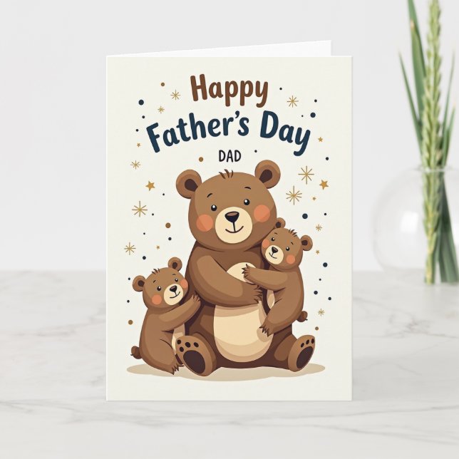 Tarjeta de abrazos dulces para el Día del Padre (Anverso)