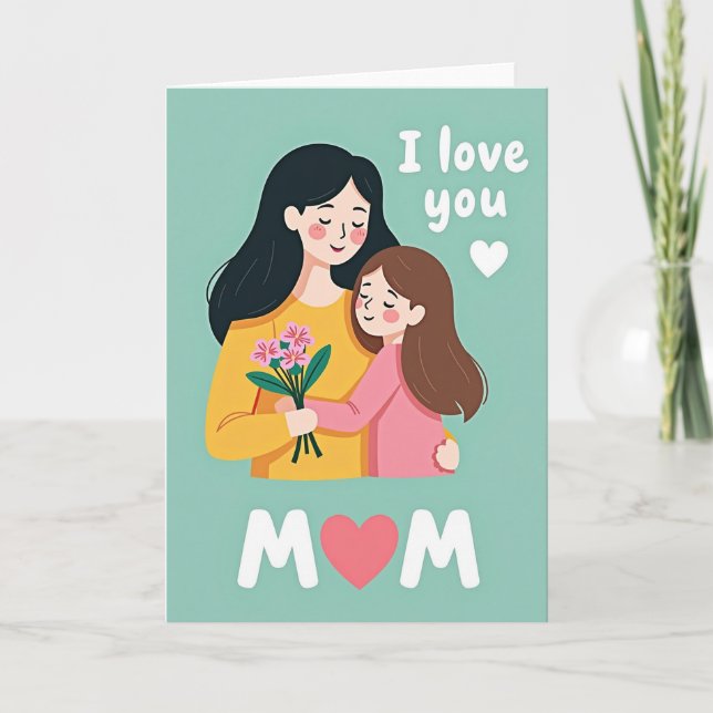 Tarjeta de abrazos 'Te quiero mamá' (Anverso)