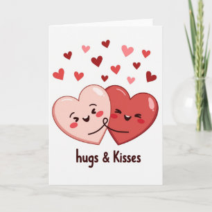 Tarjeta de Abrazos y Besos Sinceros