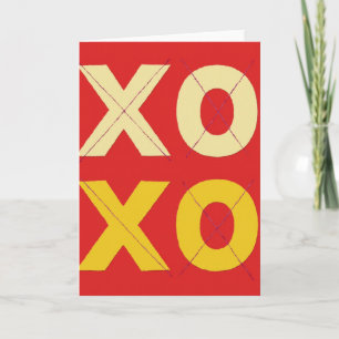 Tarjeta de abrazos y besos Xoxo