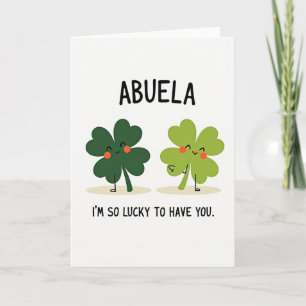 Tarjeta de Abuela Afortunada Te Amo