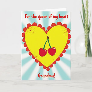 Tarjeta de Abuela Corazón Amarillo