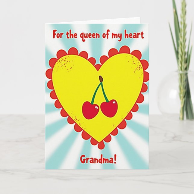 Tarjeta de Abuela Corazón Amarillo (Anverso)