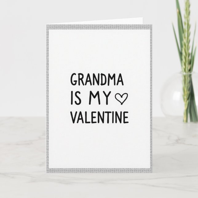Tarjeta de Abuela San Valentín con Motivo de Manch (Anverso)
