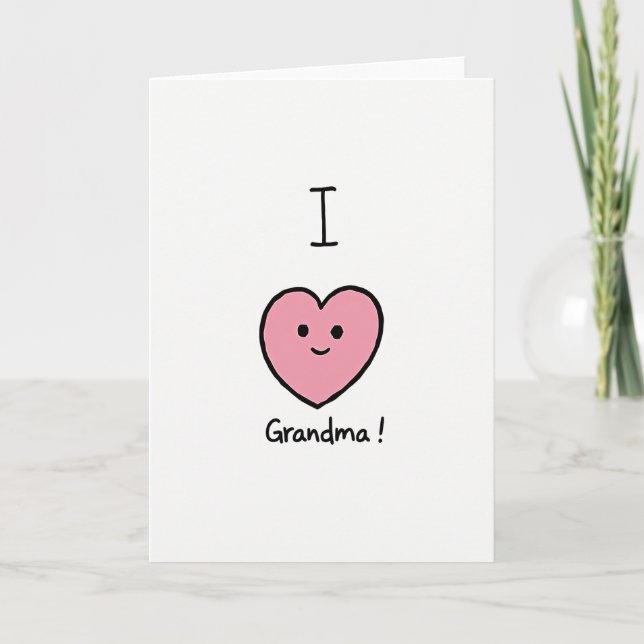 Tarjeta de Abuela Te Quiero (Anverso)