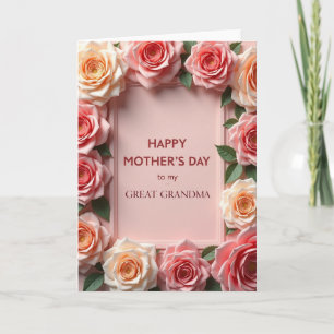 Tarjeta de abuelas Rosa Melocotón