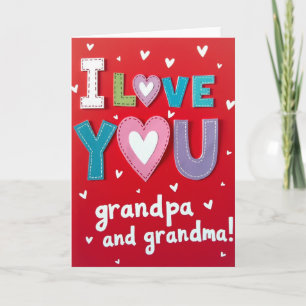 Tarjeta de Abuelo Abuela con Recorte Sentimental