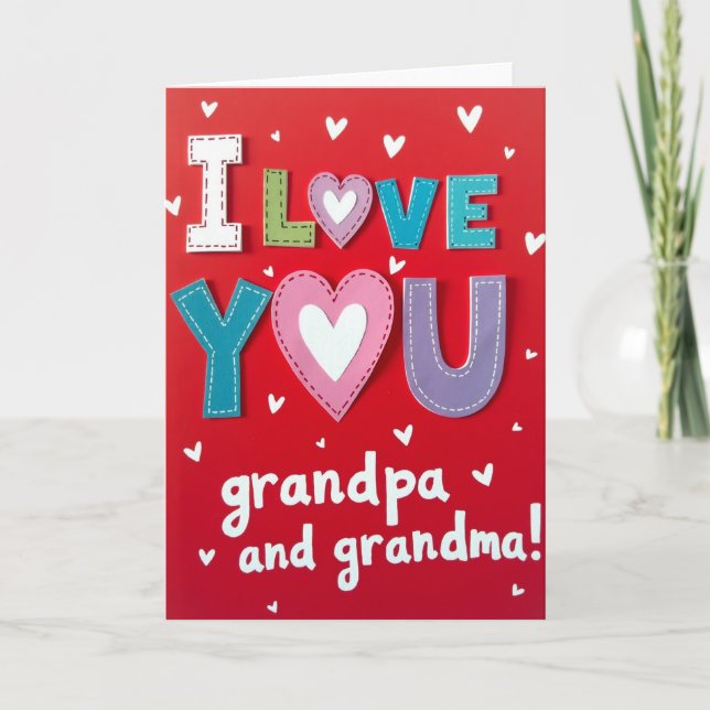 Tarjeta de Abuelo Abuela con Recorte Sentimental (Anverso)