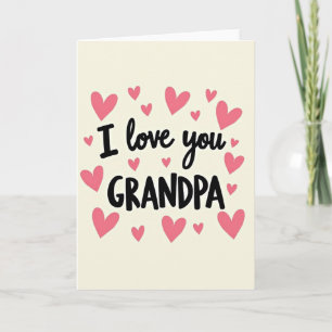 Tarjeta de Abuelo Corazón Rosa