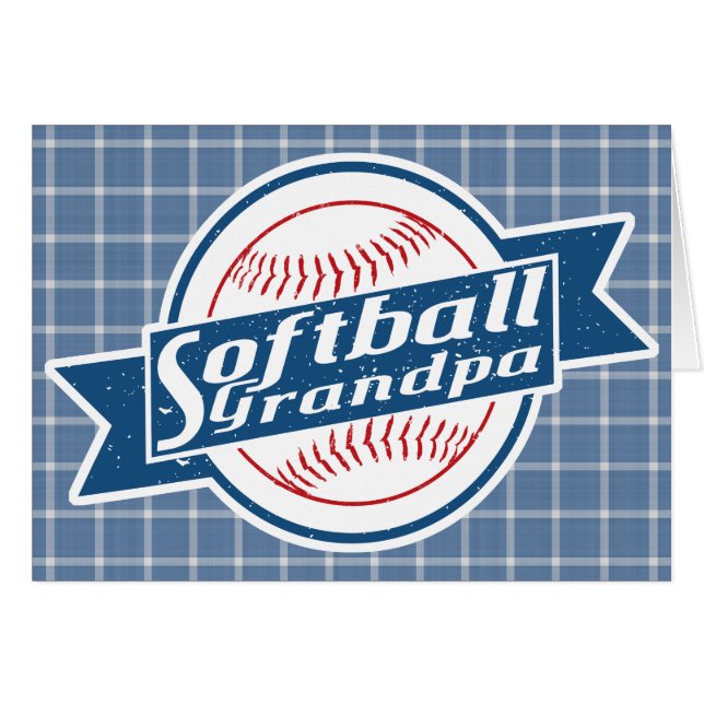 Tarjeta de abuelo de sóftbol (Anverso (Horizontal))