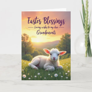 Tarjeta de Abuelos con Bendiciones de Primavera