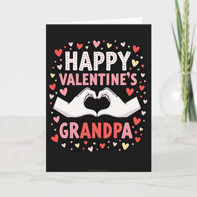 Tarjeta de Abuelos con Patrón de Corazones (Anverso)