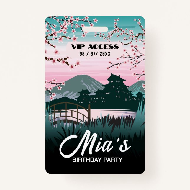 Tarjeta de acceso VIP de fiesta de cumpleaños (Anverso)