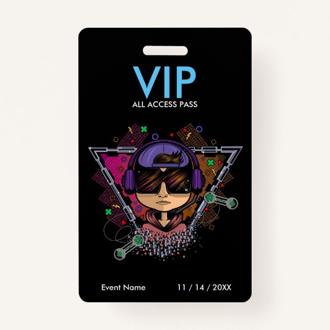 Tarjeta de acceso VIP de Gamer Boy (Anverso)