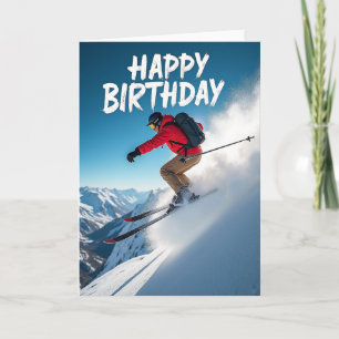 Tarjeta de Acción de Esquí de Aventura