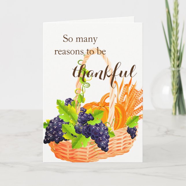 Tarjeta de Acción de Gracias (Anverso)