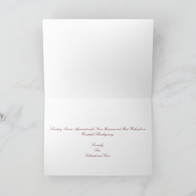 Tarjeta de Acción de Gracias (Interior)