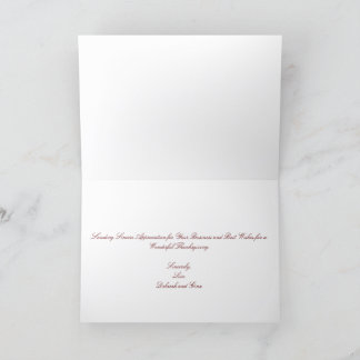 Tarjeta de Acción de Gracias