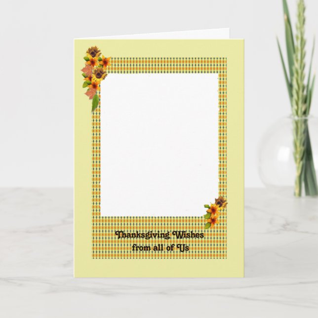 Tarjeta de Acción de Gracias, agrega tu foto famil (Anverso)