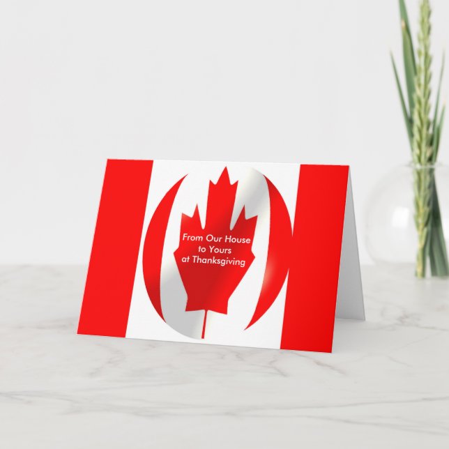 Tarjeta de Acción de Gracias Canadiense Bubble (Anverso)