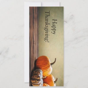 Tarjeta de Acción de Gracias con calabazas otoñale