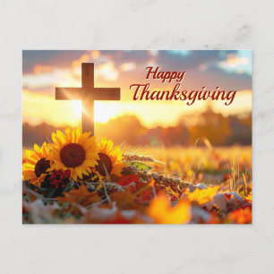 Tarjeta de Acción de Gracias con Follaje de Otoño