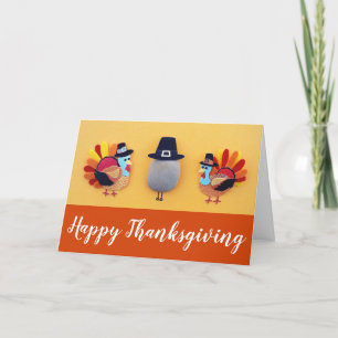 Tarjeta de Acción de Gracias Cute Turquia para Per