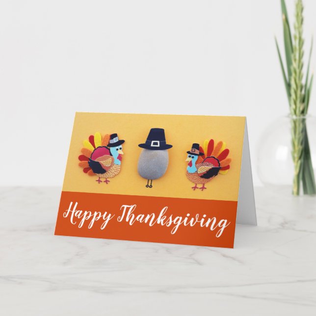 Tarjeta de Acción de Gracias Cute Turquia para Per (Anverso)