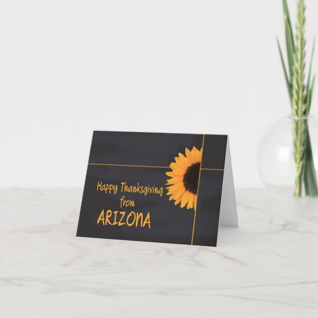 Tarjeta de Acción de Gracias de Arizona (Anverso)