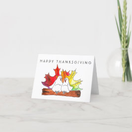 Tarjeta de Acción de Gracias de Aves Amables