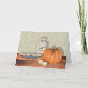 Tarjeta de acción de gracias de calabaza