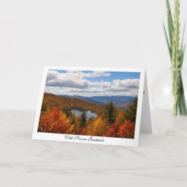 tarjeta de Acción de Gracias de follaje de otoño