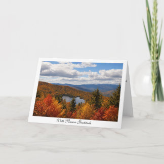 tarjeta de Acción de Gracias de follaje de otoño