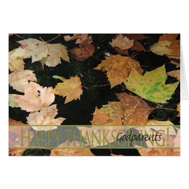 Tarjeta de Acción de Gracias de Godfather (Anverso (Horizontal))