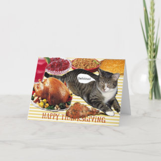 Tarjeta de acción de gracias de Kitty