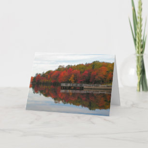 Tarjeta de Acción de Gracias de la escena de otoño