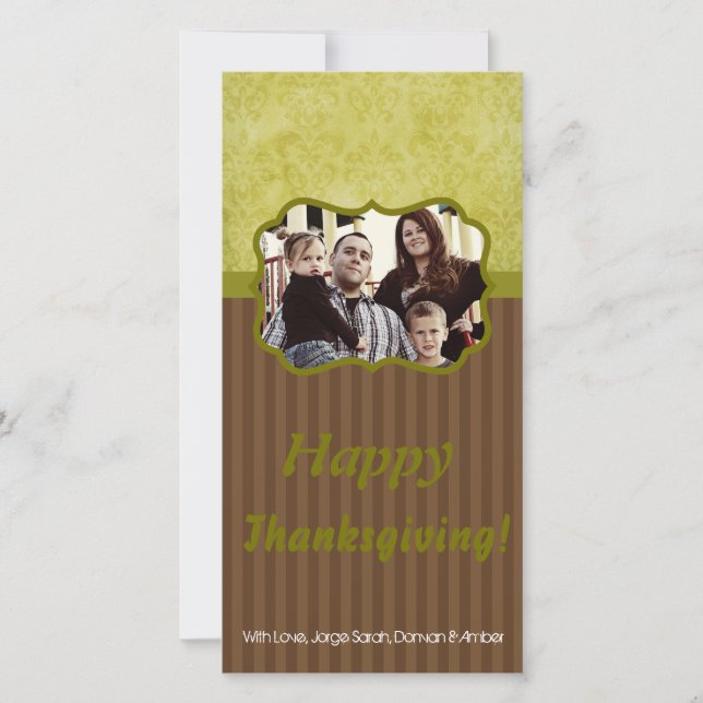 Tarjeta de acción de gracias de la foto de follaje (Anverso)