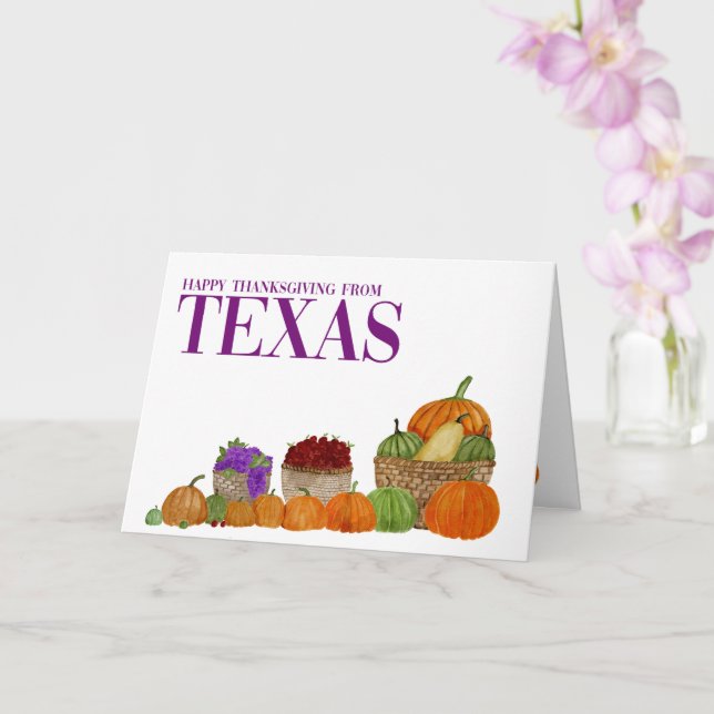 Tarjeta de Acción de Gracias de las Calabazas de A (Orquídea)