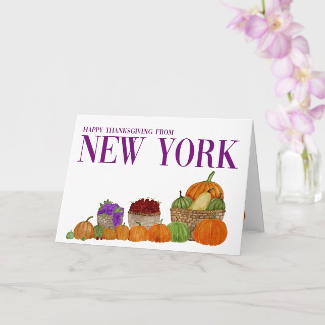 Tarjeta de Acción de Gracias de las Calabazas de A (Orquídea)