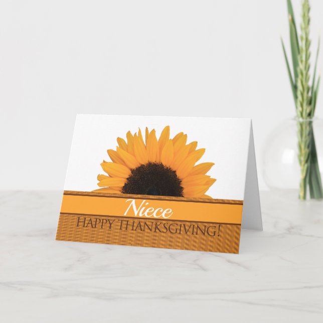 Tarjeta de Acción de Gracias de Niece (Anverso)
