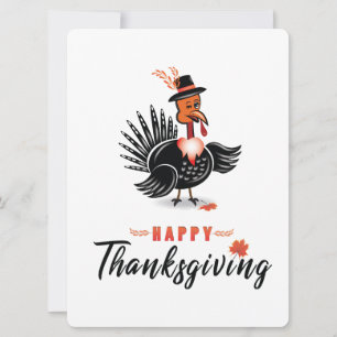 Tarjeta de Acción de Gracias de Pavo de Dibujos An