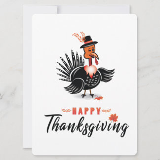 Tarjeta de Acción de Gracias de Pavo de Dibujos An