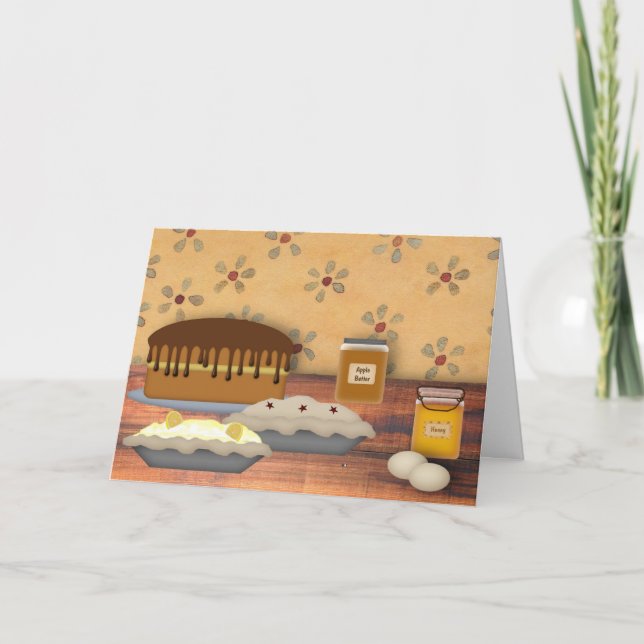 Tarjeta de Acción de Gracias de postres (Anverso)