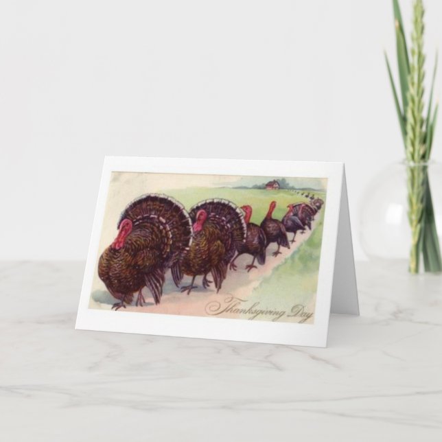 Tarjeta de Acción de Gracias del Desfile Turco Vin (Anverso)