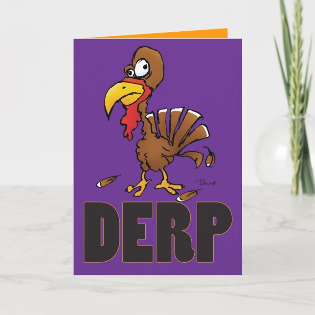 Tarjeta de Acción de Gracias Derp Turkey Personali (Anverso)