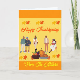 TARJETA DE ACCIÓN DE GRACIAS ÉTNICA AFROAMERICANA