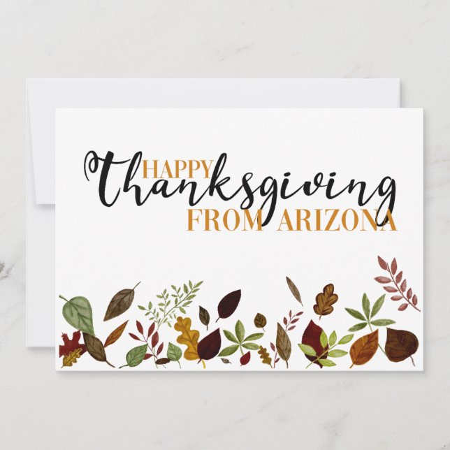Tarjeta de Acción de Gracias para el Foliage de Ar (Anverso)