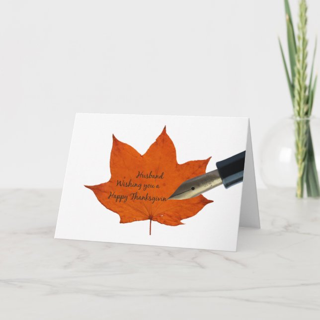 Tarjeta de Acción de Gracias para Esposo (Anverso)