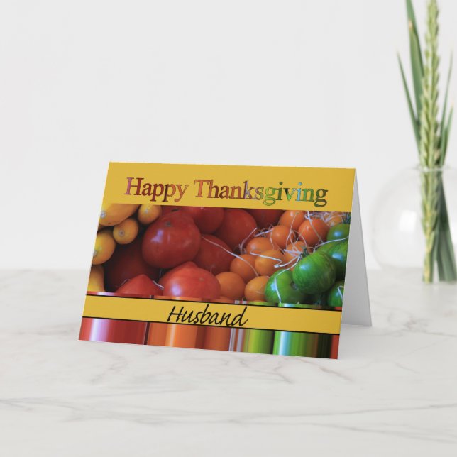 Tarjeta de Acción de Gracias para Esposo (Anverso)